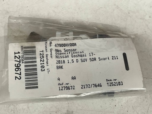 Sensor PREDKOSCI Reifen Räder ABS NISSAN QASHQAI 47900HV00A @M