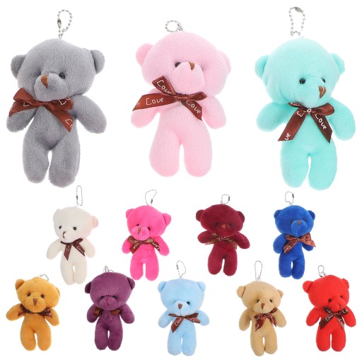 Baby Teddy Bear Keychain Mini Dolls 12 шт