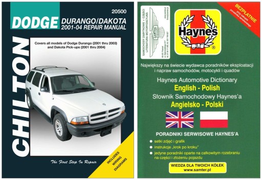 Dodge Durango Dakota Pick-up (2001-2004) руководство по ремонту + 24 часа БЕСПЛАТНО