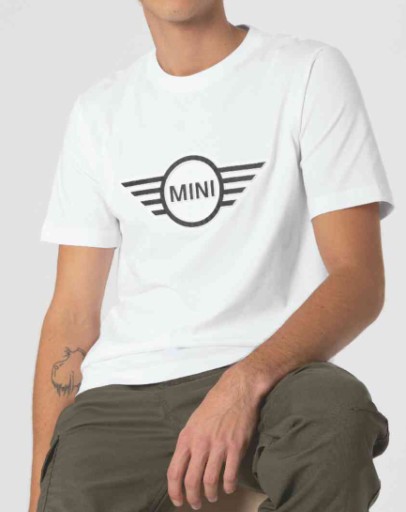 Футболка MINI Wing Logo, біла, чоловіча 80145B32052