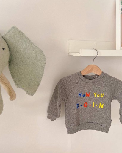 Дитячий світшот Little Stars World 56 розмір з довгим рукавом сірий