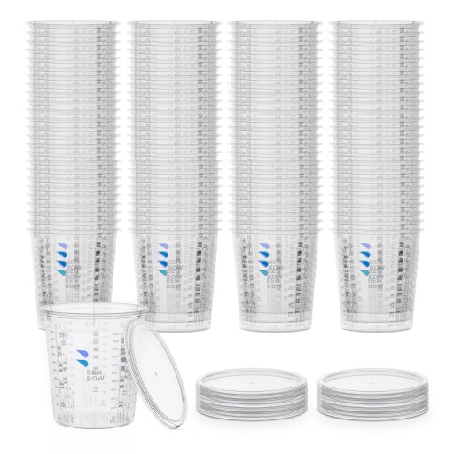 100x лаковая чашка с мерной чашкой 680ml + 12p