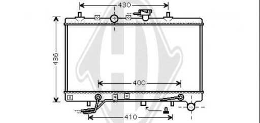 DCM3758 - Радиатор системы охлаждения двигателя kia rio 4/5 türig 02-05