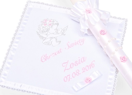 ХРЕСТИННЯ - Хрестильне вбрання та свічка КРИМ ВИШИВКА MS