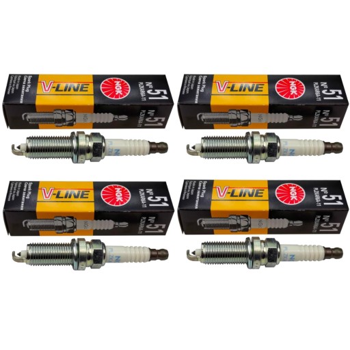 4 свечи зажигания ngk v-line 51 nissan renault