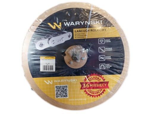 W-L12A1-2.5M - Роликовий ланцюг WARYNSKI 12A-1 A60 2.5 M + Ланка