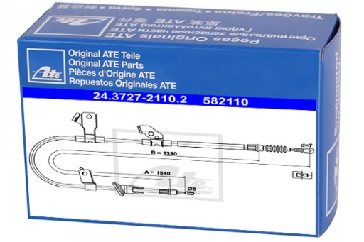 24.3727-2110.2 - Трос ручного гальма лівий для MITSUBISHI COLT 1,5