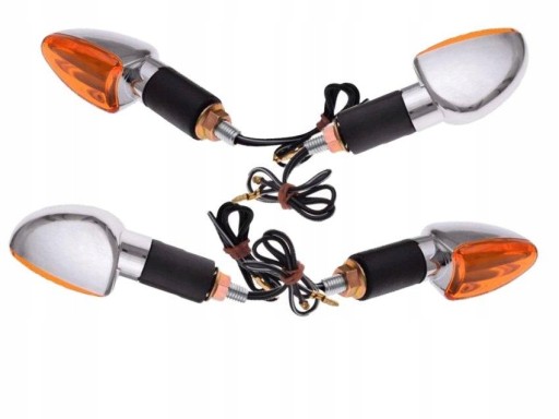 X123 - 4шт хромированные светодиодные поворотники мигалки стрелка