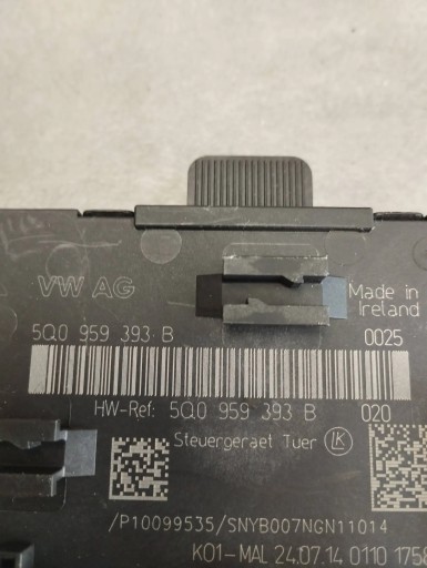 Audi A3 8V module door left front 5Q0959393B