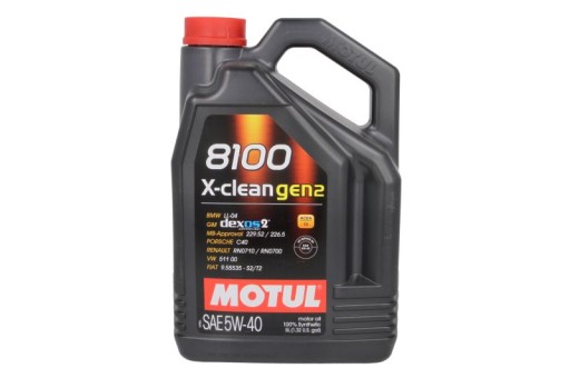 МАСЛО MOTUL 8100 X-CLEAN GEN2 5W40 5L