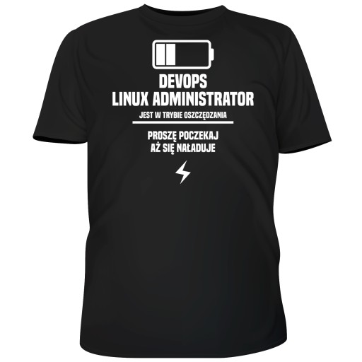 KOSZULKA DEVOPS LINUX ADMINISTRATOR TRYB ECO