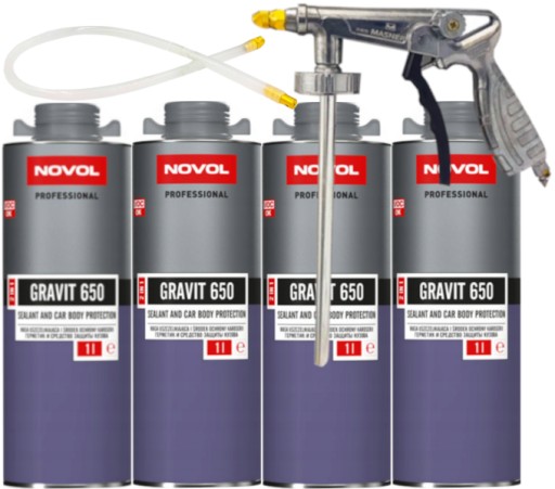 NOVOL GRAVIT 650 маса міра захисту 2в1 сірий 4л