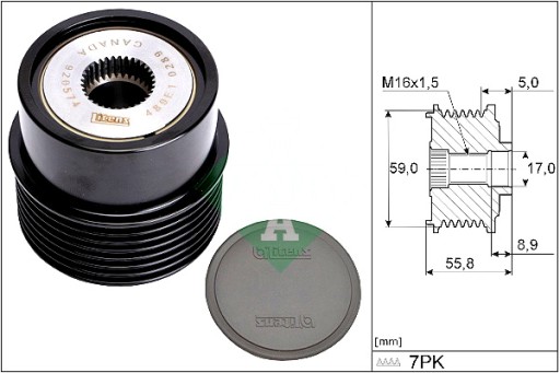 535 0354 - Шкив генератора ina ford transit 2.4d 01/00-05/06