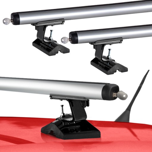 Багажник на крышу алюминиевые балки AERO 1,3 м + замок