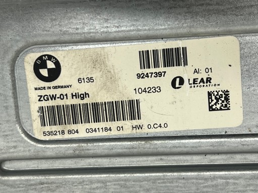 module control unit KOMFORTU ZGW BMW F11 F10 9247397 535218804