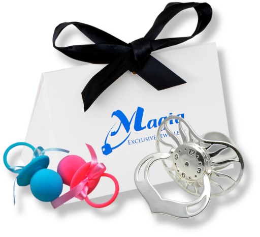 Срібна хрестильна соска з лазерним гравіюванням