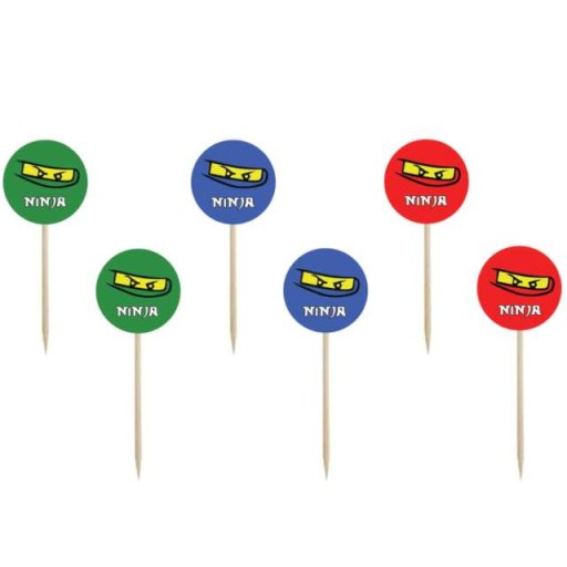 Пікери на день народження Ninja 7см 6шт