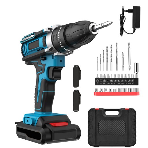 ПРОФЕССИОНАЛЬНАЯ Дрель И ОТВЕРТКА 21 В, 2 АККУМУЛЯТОРНЫХ НАБОРА