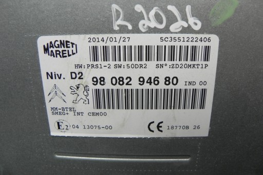 Навігаційний модуль citroën c4 picasso ii 9808294680 2014