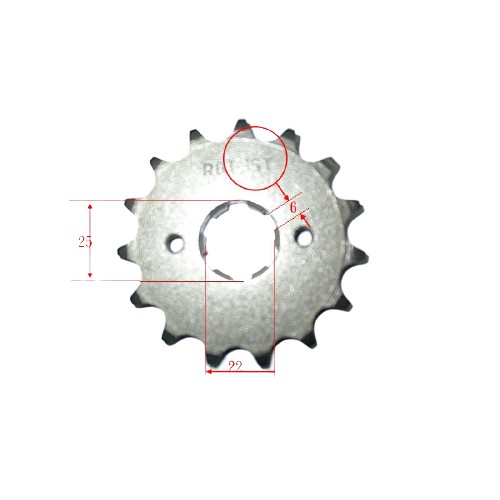 Зірочка 15z Quad DAELIM ET 250cc OEM!