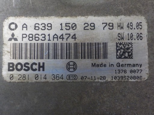 MITSUBISHI COLT VI computer control unit A6391502979 0281014364