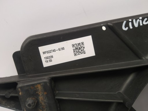 2011r + Honda Civic IX 1.6 2.2 Ventola radiatore Originale MF022740-6280