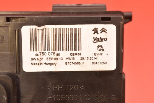 Bedienteil modul klimaanlage 9678007680 CITROEN C4 CACTUS 1 und 14-17