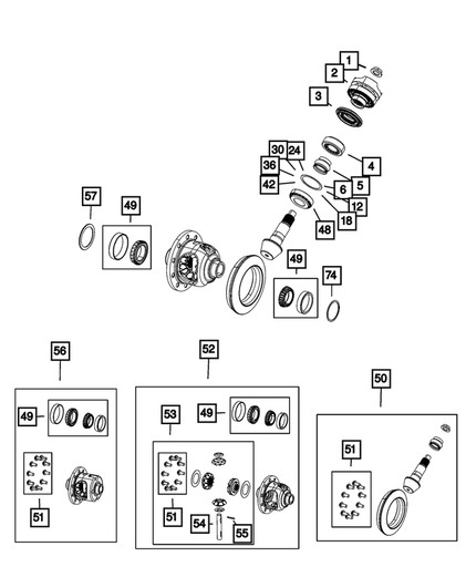 68401159AA - ПІДШИПНИК ДЛЯ КОШИКА WRANGLER JL RUBICON GLADIATOR