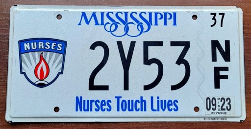 Міссісіпі 2023 - номерний знак США
