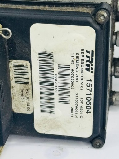 PEUGEOT 407 2.0 HDI Pompa ABS 9661731180