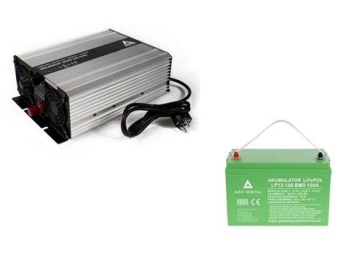 Комплект аварийного питания sinus ups-2000sr 2000w + 100ah 12v lifepo4 аккумулятор