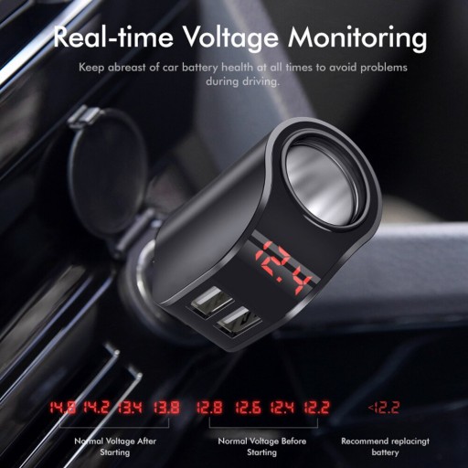 6935461435440 - Автомобільний зарядний пристрій 3.1 A dual Smart c