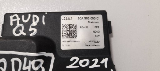 Audi Q5 SQ5 FY Centralina pompy carburante 80A906093C (QD49)