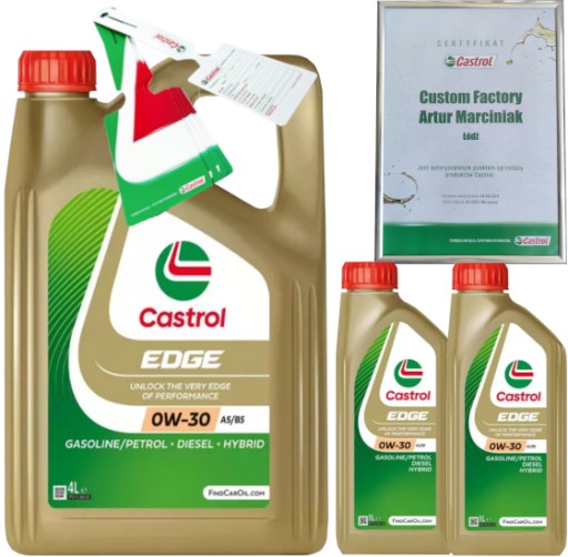 CASTROL EDGE 0W30 A5/B5 6L VOLVO 95200377 + ПОДВЕСКА