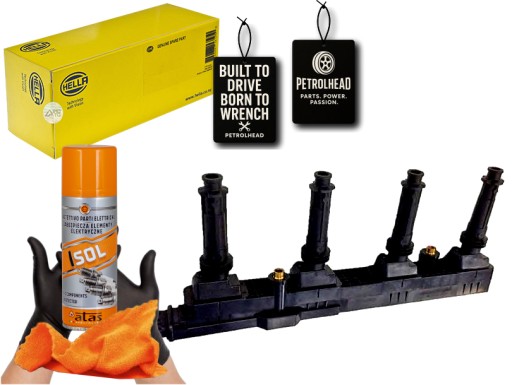 HEL5DA 358 - Катушка зажигания opel astra 2.0t 00- hella #petrolhead pro+ kit4