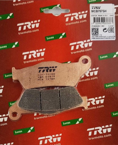 MCB707SH - Тормозные колодки задние TRW BMW R 850 RT Integral ABS 01-06