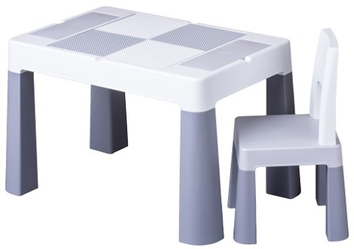 Комплект стіл + стілець Tega Baby Multifun, сірий