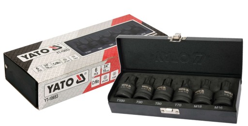 УДАРНЫЕ ГОЛОВКИ TORX SPLINE 3/4 YT-10653
