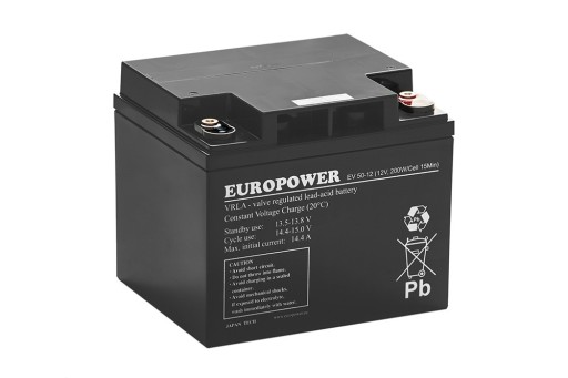 Аккумулятор ev 50-12 (12 в 50 ач) europower