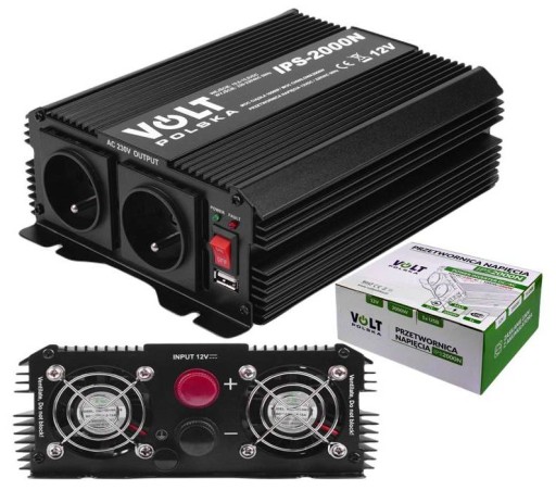 ПЕРЕТВОРЮВАЧ НАПРУГИ IPS 2000N 12V 230V 2000W USB