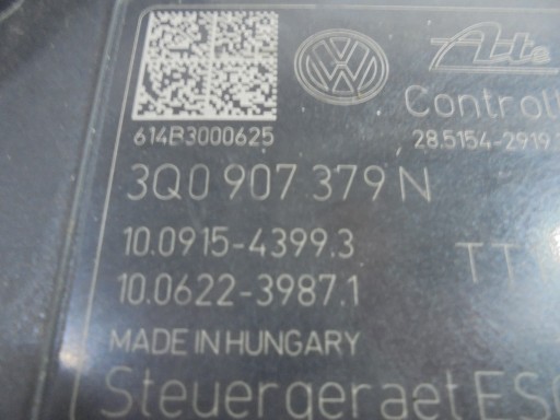 VW PASSAT B8 GOLF VII SUPERB pump control unit ABS