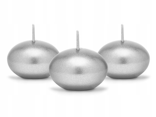 Свічки плаваючі срібні металік причастя 1 шт