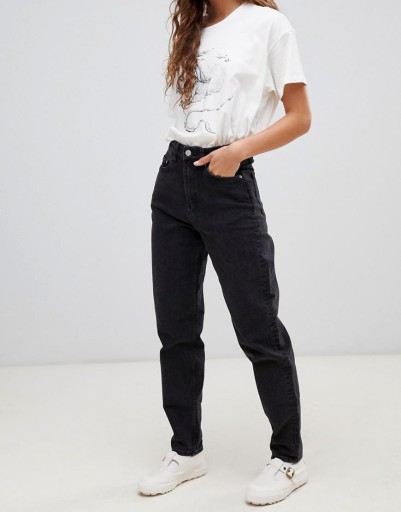 Weekday CZARNE MOM JEANS 31/28