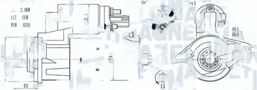 Стартер 063721584010 магнети марелли