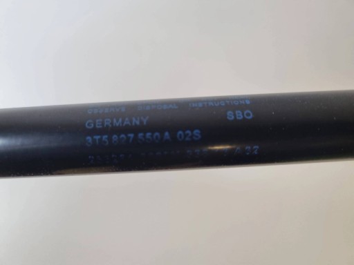 damper bonnet boot Skoda Superb 2 facelift 3T 2014 3T5827550A