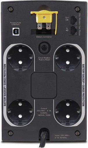 Блок питания ибп apc bx1400u-gr 1400 ва 700 вт 2x9ah