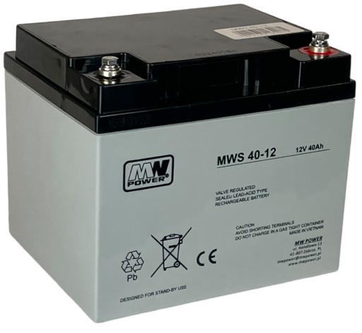 Аккумулятор agm аккумулятор mw power mws 40 ah 12 v 40-12 mws40-12 панель управления противопожарной защитой