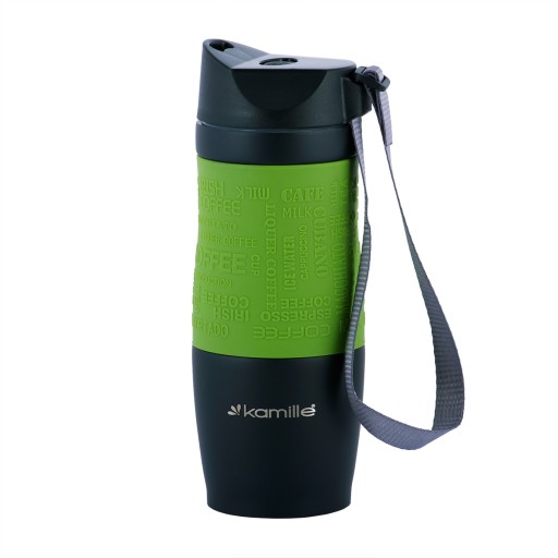 Термокружка Kamille 5902539657524 0,38 л чорна, відтінки зеленого