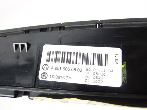 Panel Leuchten des warnblickschalters Sitze Achsträgers Mercedes W251 R-klasa