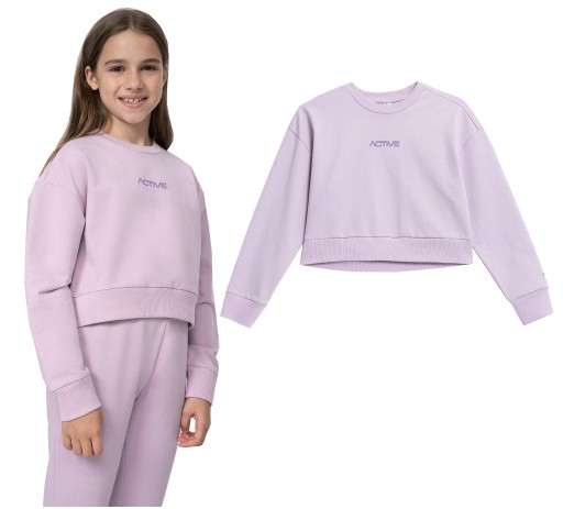 СПОРТИВНИЙ СВІТШОТ ДЛЯ ДІВЧАТ 4F, БЕЗ БЛИСКАВКИ